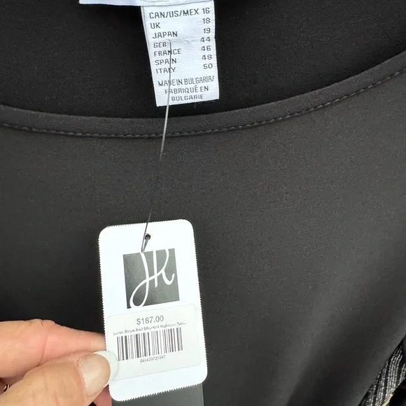 Joseph Ribkoff black & shimmery gray